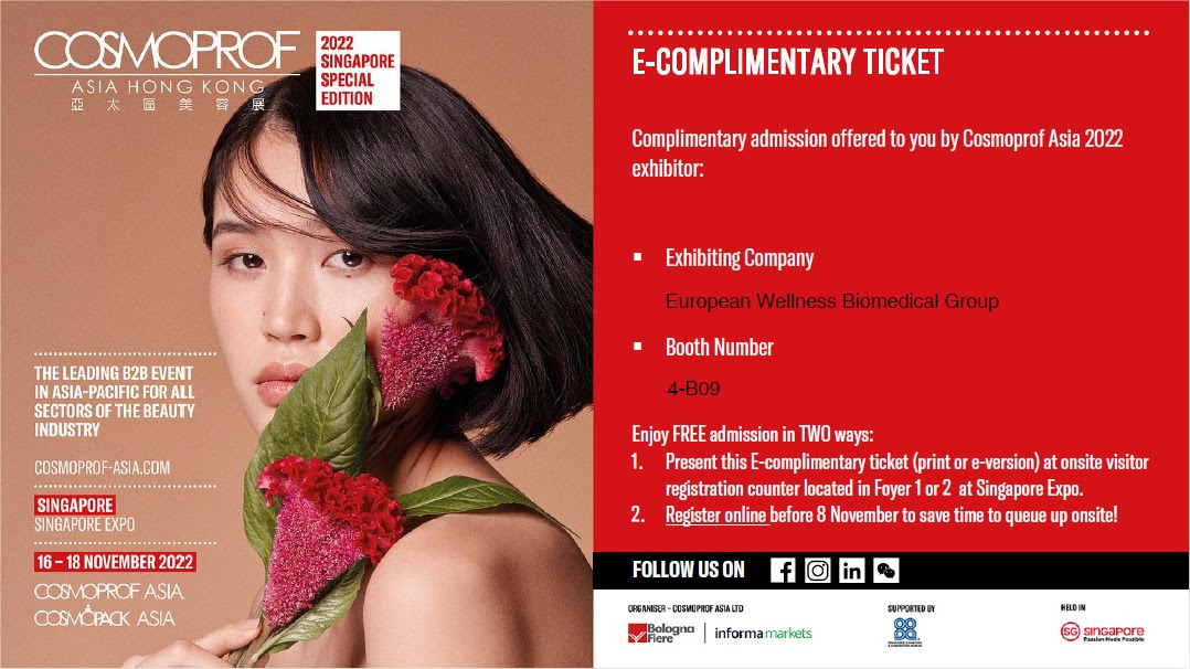 Cosmoprof Asia 2022 e-Complimentary Ticket (eIC)